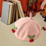 Maxbell Baby Beret Hat Casual Warm Beanie Cap for Winter Autumn Little Girls Outdoor Pink