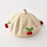 Maxbell Baby Beret Hat Casual Warm Beanie Cap for Winter Autumn Little Girls Outdoor Beige
