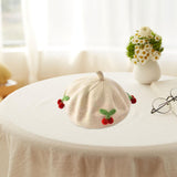 Maxbell Baby Beret Hat Casual Warm Beanie Cap for Winter Autumn Little Girls Outdoor Beige