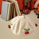 Maxbell Baby Beret Hat Casual Warm Beanie Cap for Winter Autumn Little Girls Outdoor Beige