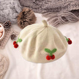 Maxbell Baby Beret Hat Casual Warm Beanie Cap for Winter Autumn Little Girls Outdoor Beige