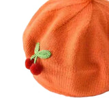Maxbell Baby Beret Hat Casual Warm Beanie Cap for Winter Autumn Little Girls Outdoor Orange