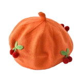 Maxbell Baby Beret Hat Casual Warm Beanie Cap for Winter Autumn Little Girls Outdoor Orange
