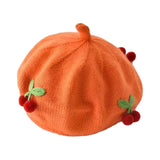 Maxbell Baby Beret Hat Casual Warm Beanie Cap for Winter Autumn Little Girls Outdoor Orange