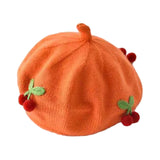 Maxbell Baby Beret Hat Casual Warm Beanie Cap for Winter Autumn Little Girls Outdoor Orange