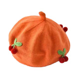Maxbell Baby Beret Hat Casual Warm Beanie Cap for Winter Autumn Little Girls Outdoor Orange