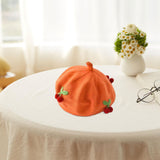 Maxbell Baby Beret Hat Casual Warm Beanie Cap for Winter Autumn Little Girls Outdoor Orange
