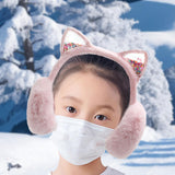 Maxbell Kids Winter Earmuffs Ear Warmers Ear Covers for Traveling Outdoor Biking Pink