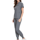Maxbell 2xNursing Uniforms Scrub Set Nurse Top and Pants for Cosmetology Pet Groomer