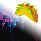 Maxbell 2xMexican Hat Funny Creative Women Decor Headwear for Party Halloween Carnival Taco 20cmx40cm