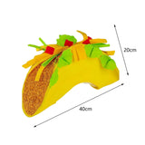 Maxbell 3xMexican Hat Funny Creative Women Decor Headwear for Party Halloween Carnival Taco 20cmx40cm