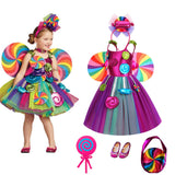 Maxbell 2xCandy Dress for Girls Sleeveless Princess Dress Dance Role Playing 110