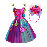 Maxbell 4xCandy Dress for Girls Sleeveless Princess Dress Dance Role Playing 110