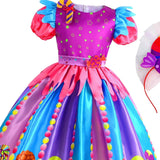 Maxbell 3xLittle Girls Candy Dress Rainbow Dress for Pretend Play Holiday Themed Party 130
