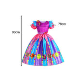 Maxbell 3xLittle Girls Candy Dress Rainbow Dress for Pretend Play Holiday Themed Party 140