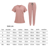 Maxbell 2xNursing Uniforms Scrub Set Short Sleeve Nurse Top and Pants for Pet Groomer