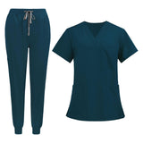 Maxbell 2xUniform Scrub Set Nurse Top Pants Nursing Scrubs Uniform Clothes Work Suits S Blue