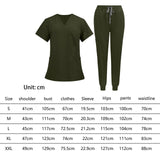 Maxbell 2xUniform Scrub Set Nurse Top Pants Nursing Scrubs Uniform Clothes Work Suits L Green