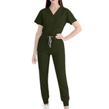 Maxbell 2xUniform Scrub Set Nurse Top Pants Nursing Scrubs Uniform Clothes Work Suits XL Green