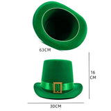 Maxbell 2xGreen Top Hats Steampunk Hats Funky Tall ST Patricks Day Hats Party Supplies