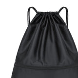 Maxbell 3xSports Drawstring Backpack Casual Knapsacks for Backpacking Vacations Travel Black