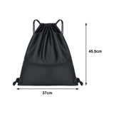 Maxbell 3xSports Drawstring Backpack Casual Knapsacks for Backpacking Vacations Travel Black