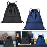 Maxbell 2xSports Drawstring Backpack Casual Knapsacks for Backpacking Vacations Travel Black