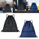 Maxbell 2xSports Drawstring Backpack Casual Knapsacks for Backpacking Vacations Travel Black