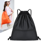 Maxbell 4xSports Drawstring Backpack Casual Knapsacks for Backpacking Vacations Travel Black