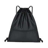 Maxbell 4xSports Drawstring Backpack Casual Knapsacks for Backpacking Vacations Travel Black