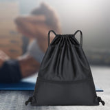 Maxbell 4xSports Drawstring Backpack Casual Knapsacks for Backpacking Vacations Travel Black