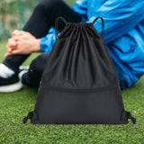 Maxbell 4xSports Drawstring Backpack Casual Knapsacks for Backpacking Vacations Travel Black