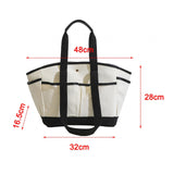Maxbell 2xWomen Tote Bag Double Handles Lightweight Handbag for Commuting Travel Party Black