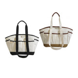 Maxbell 2xWomen Tote Bag Double Handles Lightweight Handbag for Commuting Travel Party Black