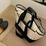 Maxbell 2xWomen Tote Bag Double Handles Lightweight Handbag for Commuting Travel Party Black