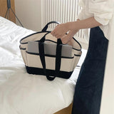 Maxbell 2xWomen Tote Bag Double Handles Lightweight Handbag for Commuting Travel Party Black