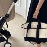 Maxbell 2xWomen Tote Bag Double Handles Lightweight Handbag for Commuting Travel Party Black