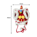 Maxbell Chinese Lion Dance Hat Skiing Soft Thermal Hat Cold Weather Winter Warm Hat