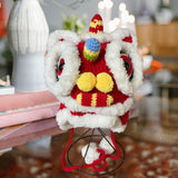 Maxbell Chinese Lion Dance Hat Skiing Soft Thermal Hat Cold Weather Winter Warm Hat