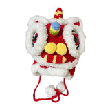 Maxbell Chinese Lion Dance Hat Skiing Soft Thermal Hat Cold Weather Winter Warm Hat