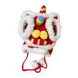 Maxbell Chinese Lion Dance Hat Skiing Soft Thermal Hat Cold Weather Winter Warm Hat
