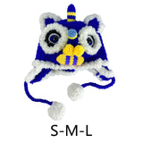 Maxbell Animal Hat Cold Weather with Earflap Ear Protection Chinese Lion Dance Hat