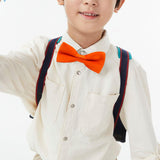 Maxbell Kids Bow Tie Boys Boys Tuxedo Bowties for Celebrations Anniversary Birthdays Orange