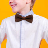 Maxbell Kids Bow Tie Boys Boys Tuxedo Bowties for Celebrations Anniversary Birthdays Light Brown