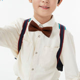 Maxbell Kids Bow Tie Boys Boys Tuxedo Bowties for Celebrations Anniversary Birthdays Light Brown