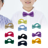 Maxbell Kids Bow Tie Versatile Soft Tux Bowties for Birthdays Stage Performance Prom Yellow Green