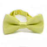 Maxbell Kids Bow Tie Versatile Soft Tux Bowties for Birthdays Stage Performance Prom Yellow Green