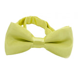 Maxbell Kids Bow Tie Versatile Soft Tux Bowties for Birthdays Stage Performance Prom Yellow Green