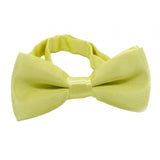 Maxbell Kids Bow Tie Versatile Soft Tux Bowties for Birthdays Stage Performance Prom Yellow Green