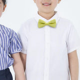 Maxbell Kids Bow Tie Versatile Soft Tux Bowties for Birthdays Stage Performance Prom Yellow Green